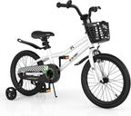 BABY JOY Kids Bike, 12 14 16 18 Inch Boys Girls Bike for 3-8 Years w/Training Wheels, 20 Inch Children Bicycle for 8+ Teens w/Kickstand, Handbrake, Coaster Brake & Removable Basket, Sporty Bicycle