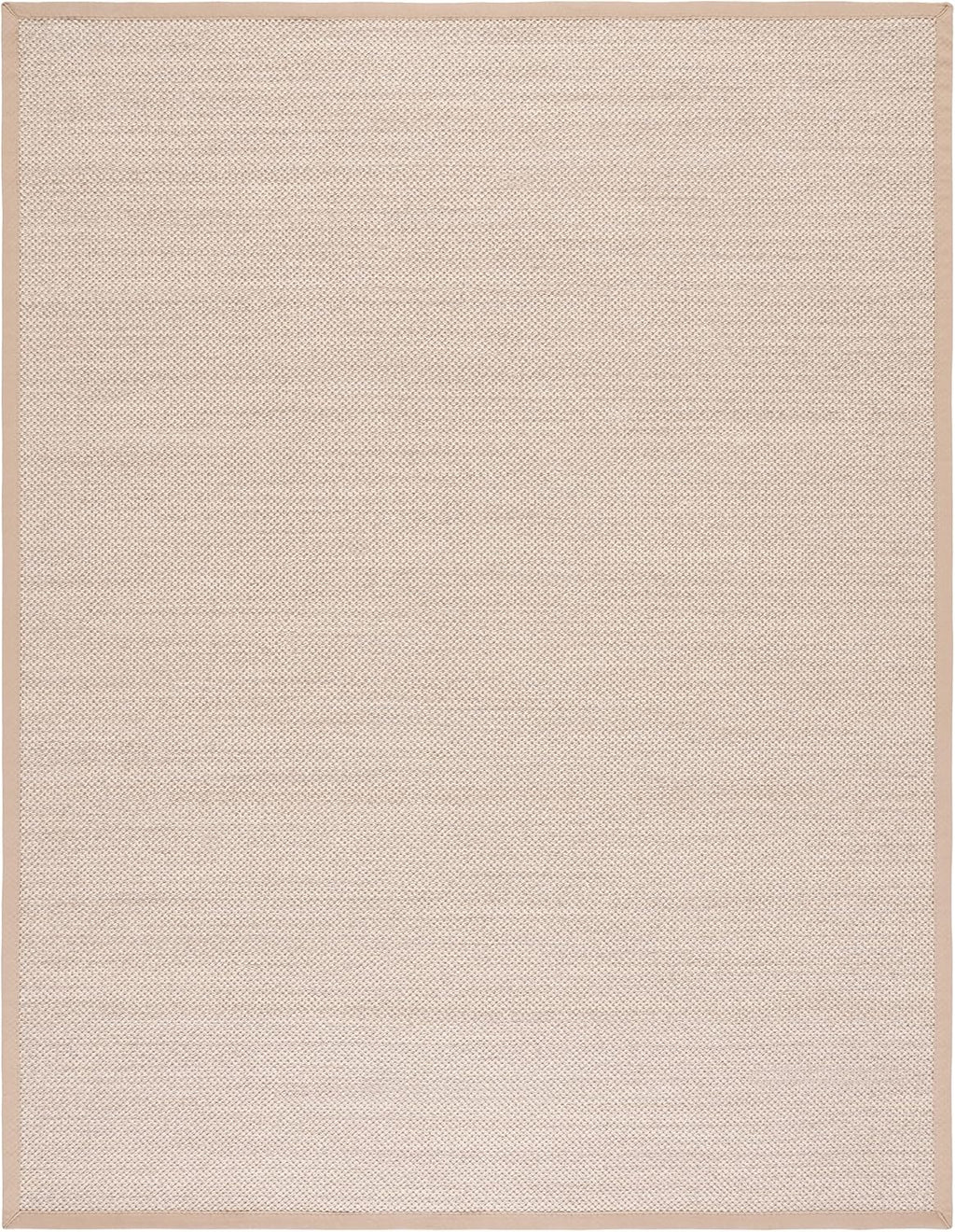 SAFAVIEH Area Rug 9x12 - Natural Fiber Collection - Large - Marble & Linen Color, Sisal, Woven Design with Border (NF143B)