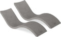 Ledge Lounger - Signature Chaise - Inside Pool & Sun Shelf Lounge Chair - Designed for Shallow Shelves Up to 9” - Compatible with All Pool Types - Poolside & Sun Deck Tanning - Set of 2 - Sandstone