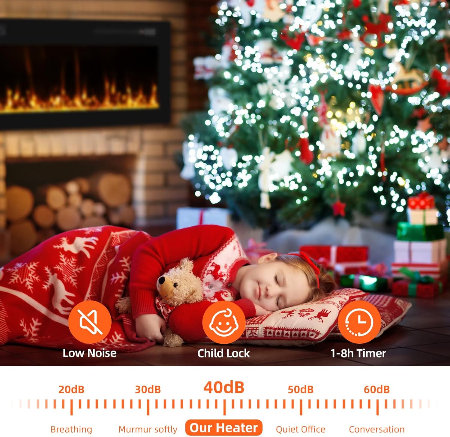 2025Upgraded 72” Recessed and Wall Mounted Electric Fireplace, Ultra Thin Narrow Beleze Fire Places with Remote Control, Screen Control,Adjustable Flame Colors and Speed