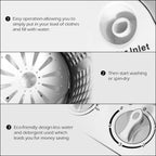Giantex Portable Washing Machine, 13lbs Washer and Spinner Combo, Semi-Automatic Laundry Clothes Machine, Compact Twin Tub Mini Washer for Apartment Camping Dorms RV