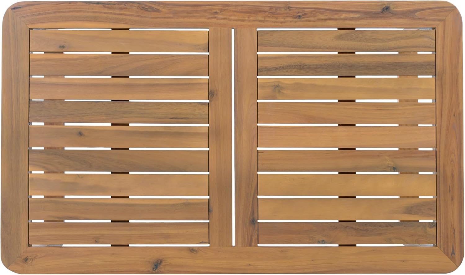 Christopher Knight Home Lebat Patio Acacia Wood Coffee Table, Solid Wood Outdoor Table for Patio Furniture Set, Slat Panel Rectangular Top, Light Teak