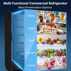 BODEGA BODEGACOOLER 9 Cu.Ft Commercial Beverage Refrigerator with Glass Door,Display Drink Refrigerators fridge for Beer Display Drink Cooler Rapid Cooling & Quiet for Bar Restaurant Office Store Use
