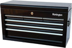 Workington Portable Metal Tool Chest with 6 Drawers, 24" 6-Drawer Tool Chest Cabinet with Ball Bearing Drawer Slides, Steel Tool Storage Box Organizer 4005 Black