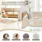 1OO% Waterproof Sectional Couch Covers for Dogs L Shaped Corner Sofa Cover Washable Chenille Sofa Slipcovers Blanket Modern Jacquard Pet Furniture Protector (91"x252", Beige Flower)