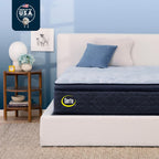 Serta Perfect Sleeper Mattress Enhanced 14.5" Queen Mattress - Plush Pillow Top, Cooling Gel Memory Foam, Pocket Innersprings for Motion Isolation, Edge Support, CertiPUR-US Certified - Nurture Night