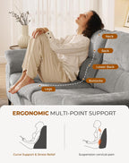 71.25" Modern Couches for Living Room, Deep Seat Sofa with 8” Cushion, Comfy 2-Seater Chenille Loveseat with Convertible Armrest, Removable Sofa Cover, High Leg(Light Gray)