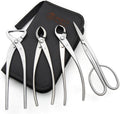 TianBonsai 4-PCS Bonsai Tool Set Including Concave Cutter Straight Edge Cutter Trunk Splitter And Bonsai Scissors Equip With Tool Bag