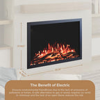 Modern Ember Highmark Traditional 38 Inch Built-in Smart Electric Fireplace Insert | Alexa/WiFi Enabled - Remote Included | Electric Firebox Heater with Multi-Color Flames | 1500W