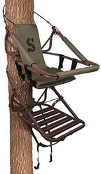 Summit Viper SD Climbing Treestand  Lightweight Aluminum, Foam Padded Seat, 300 lbs Capacity, Includes Safety Harness