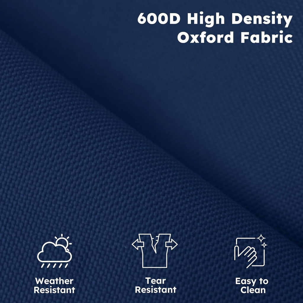 Colegence Heavy Duty Camping Chair for Adults, Oversized Heavy People Foldable Outside Camp Chairs Carry Bag Included, with Cooler Bag Cup Holder, Side Pocket for Lawn,Sport,Outdoor,Dark Blue