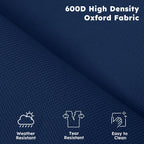 Colegence Heavy Duty Camping Chair for Adults, Oversized Heavy People Foldable Outside Camp Chairs Carry Bag Included, with Cooler Bag Cup Holder, Side Pocket for Lawn,Sport,Outdoor,Dark Blue