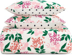 kate spade new york Bold Blossoms Full/Queen Comforter Set, 300 Thread Count Cotton Reversible Cover, All Season 3 Piece Bedding, Machine Washable, Floral Multicolor