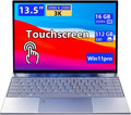 Morostron 13.5-inch Portable Touchscreen Laptop  (16GB RAM  512GB SSD)  3K (3000×2000) IPS  Celeron N5095 Processor up to 2.9 GHz  Backlit Keyboard  Fingerprint Unlocking  Win 11 Pro