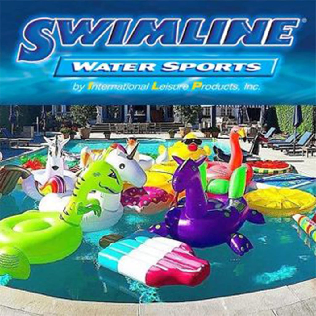 Solstice Inflatable Pool Lounger Float for Relaxation – Raft for Group Pool, Beach & Lake Use, Aqua Sofa with Pillows, White