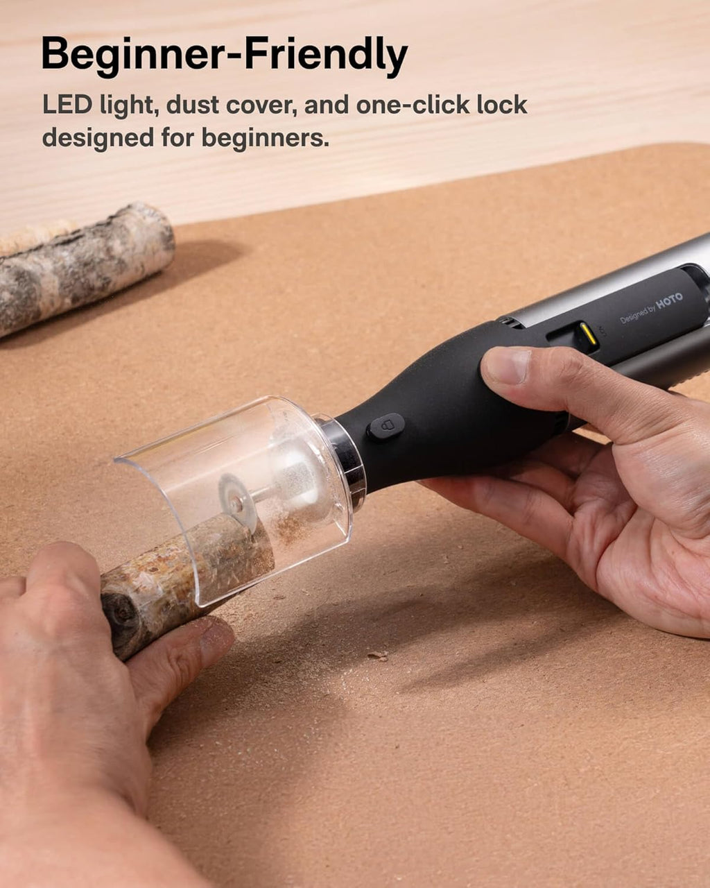 HOTO 12V Cordless Rotary Tool Kit, 35000 RPM Powerful Brushless Motor, Variable Speed, 3000mAh & LED Light, 37 Premium Accessories for 3D Printing Sanding, Polishing, Carving, Drilling& DIY Crafts