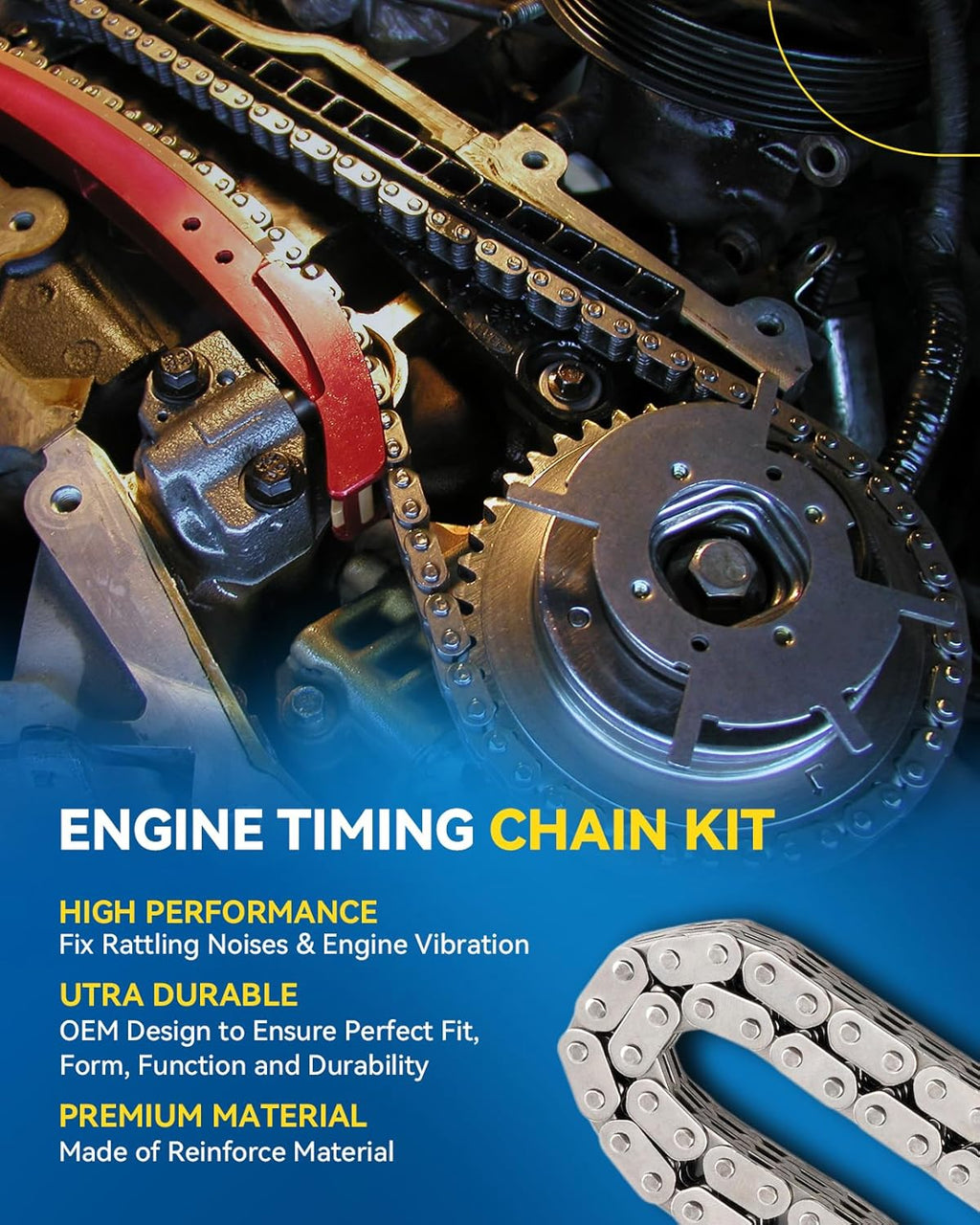 PHILTOP Timing Chain Kit 3.6L 3.0L, Compatible with Chevy Traverse 2009-2022, Buick Enclave 2008-2021, GMC Acadia 2007-2016, Cadillac SRX/CTS 2007-2019, Malibu 2008-2012 (OE# 9-0753SX)