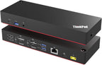 ThinkPad 40AF0135 Universal Hybrid USB-C with USB-A Adapter Docking Station for Lenovo Laptops  Dual Monitor  Comes with ITSPWR HDMI 4K Cable + DP Cable+ Cleaning Cloth