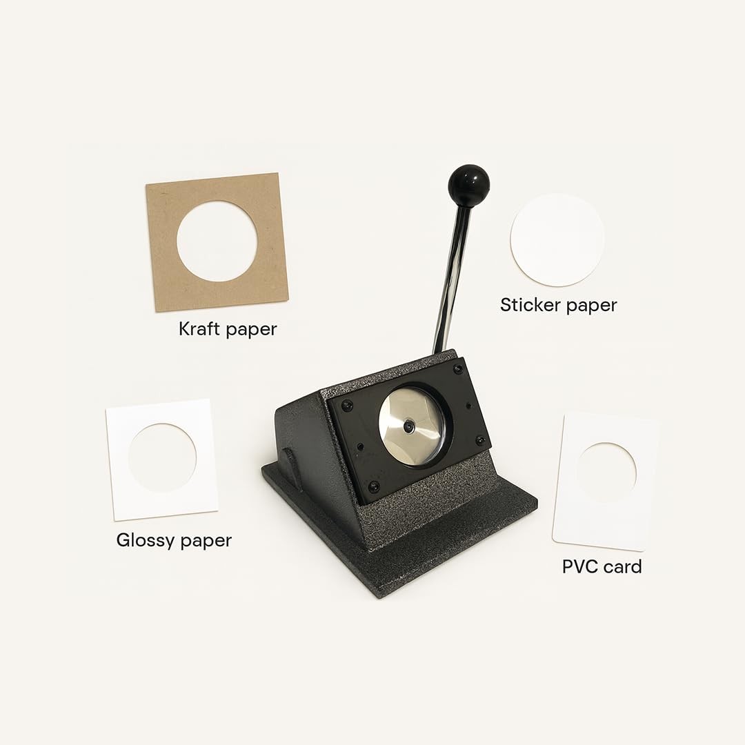 1 Inch Circle Punch Cutter Button Maker Machine for Paper Craft, DIY Hole Die Cutting Tool