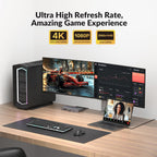 AV Access 8K KVM Switch 2 Monitors 2 Computers for Laptop & Desktop  100W USB-C Charge for Laptop  Ethernet  Docking Station Dual Monitor 8K@60Hz/4K@165Hz  4xUSB 3.2  Audio  SD  Wired Remote Control