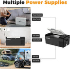 Setpower Car Refrigerator Electric Cooler 15L/15.8QT, Car Fridge Portable Freezer 12V Refrigerator Plug In Camping Cooler 12/24V DC 110/240V AC for Truck RV Travel Road Trip, Black