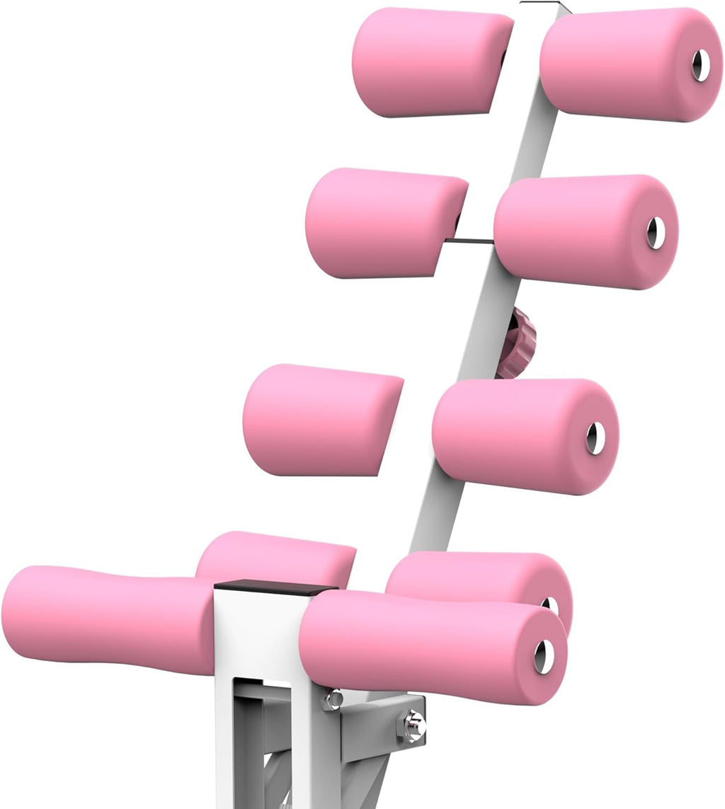Deep Squat Machine for Home Gym, Pink, Glutes and Core Trainer with Resistance Bands, Squat Assist for Legs Workout