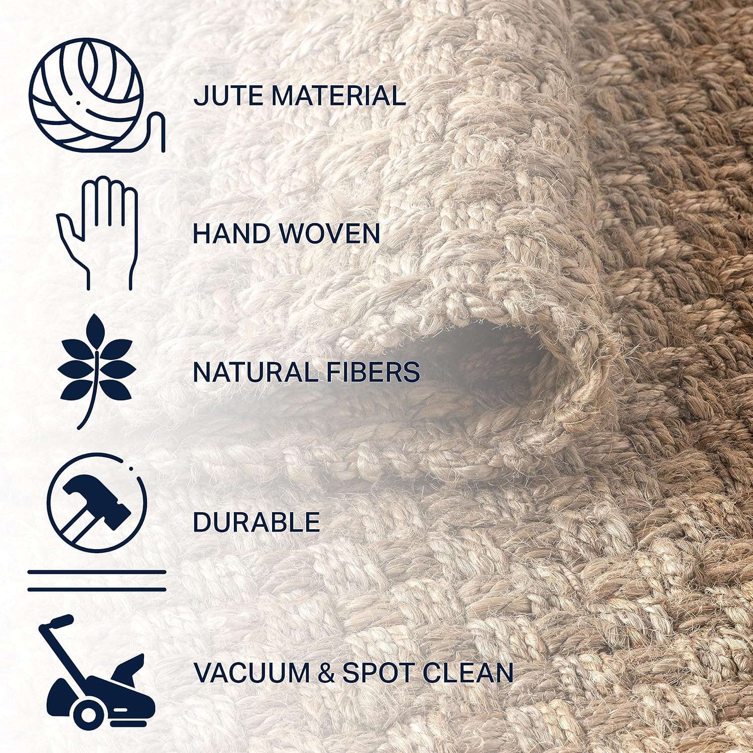 JONATHAN Y Estera Hand Woven Boucle Chunky Jute Natural Indoor Area Rug, 8x10, Bohemian, Transitional, Easy-Cleaning for Living Room, Bedroom, Kitchen, Pet Friendly, Non-Shedding (NFR102A-8)