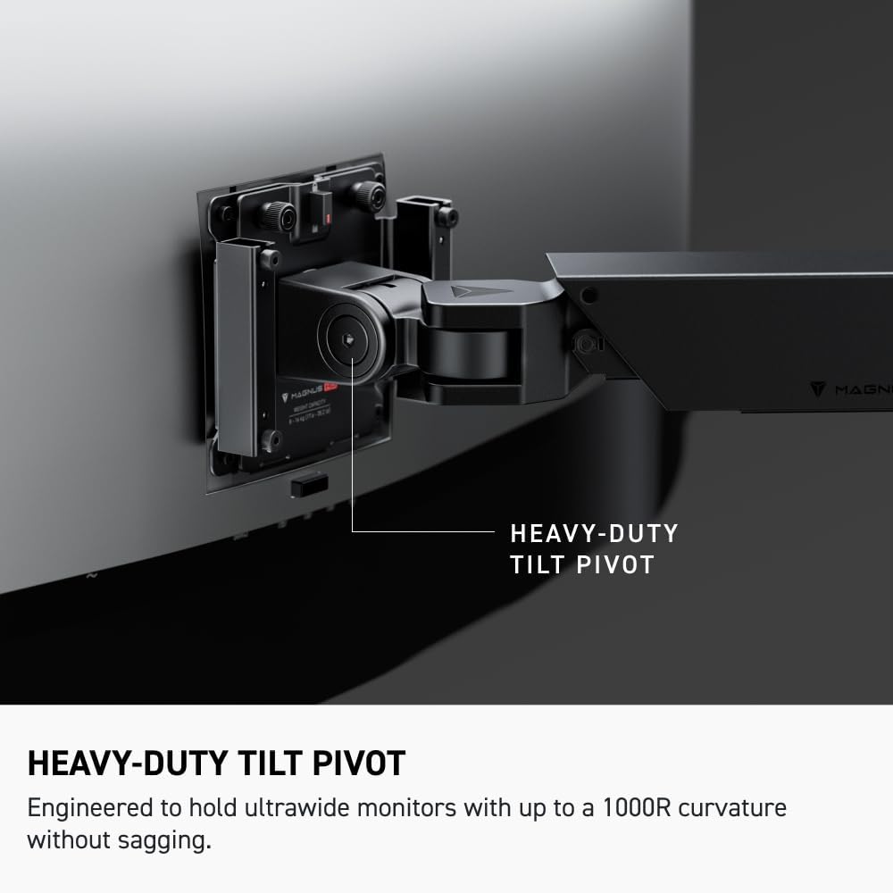 Secretlab Magnus Monitor Arm (Heavy Duty Edition) - Designed for Ultrawide Monitors - Up to 57 inches  18 to 35lbs - Includes Heavy-Duty tilt Pivot