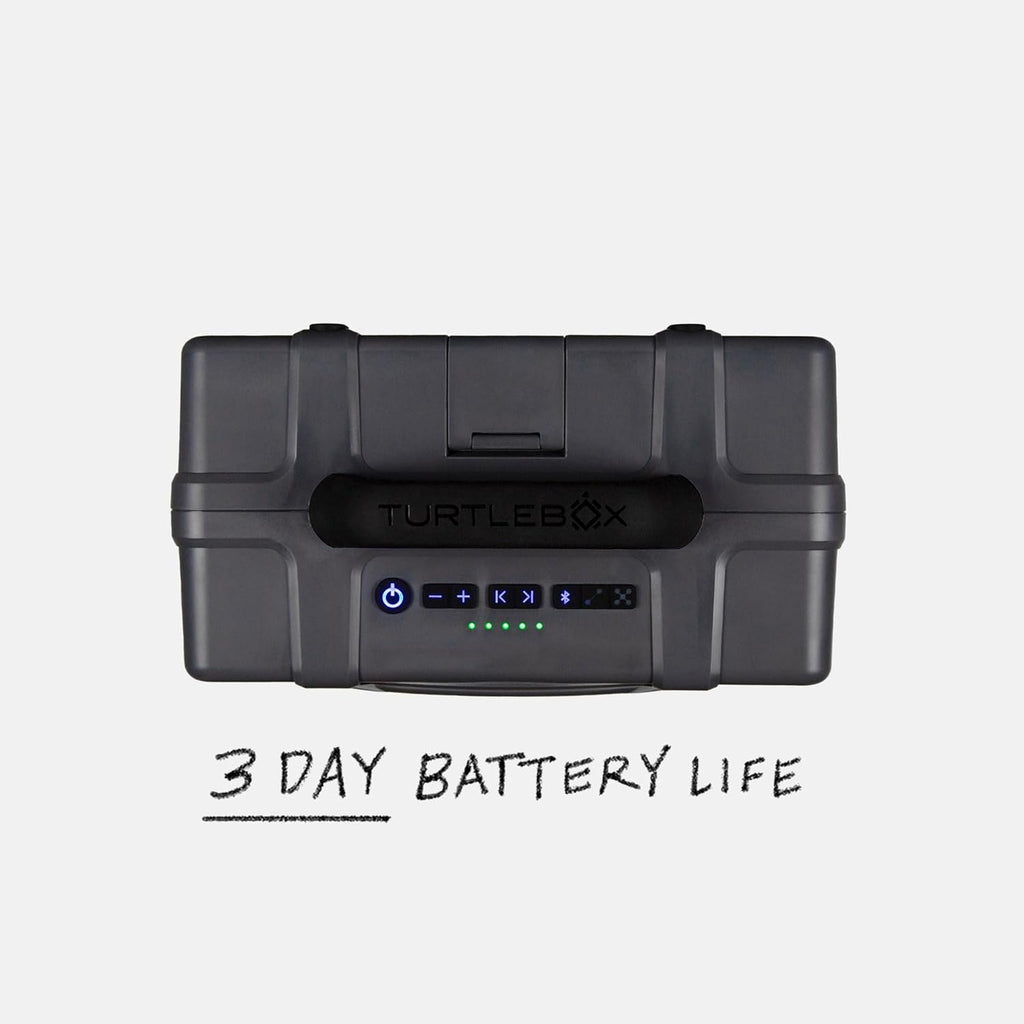 Turtlebox Grande: Loud! Outdoor Portable Bluetooth 5.4 Speaker | Rugged  Waterproof  Ultra-Portable | Plays to 126db  Deep Bass  Shockproof  Unlimited Pairing for Full Stereo Experience  Gray