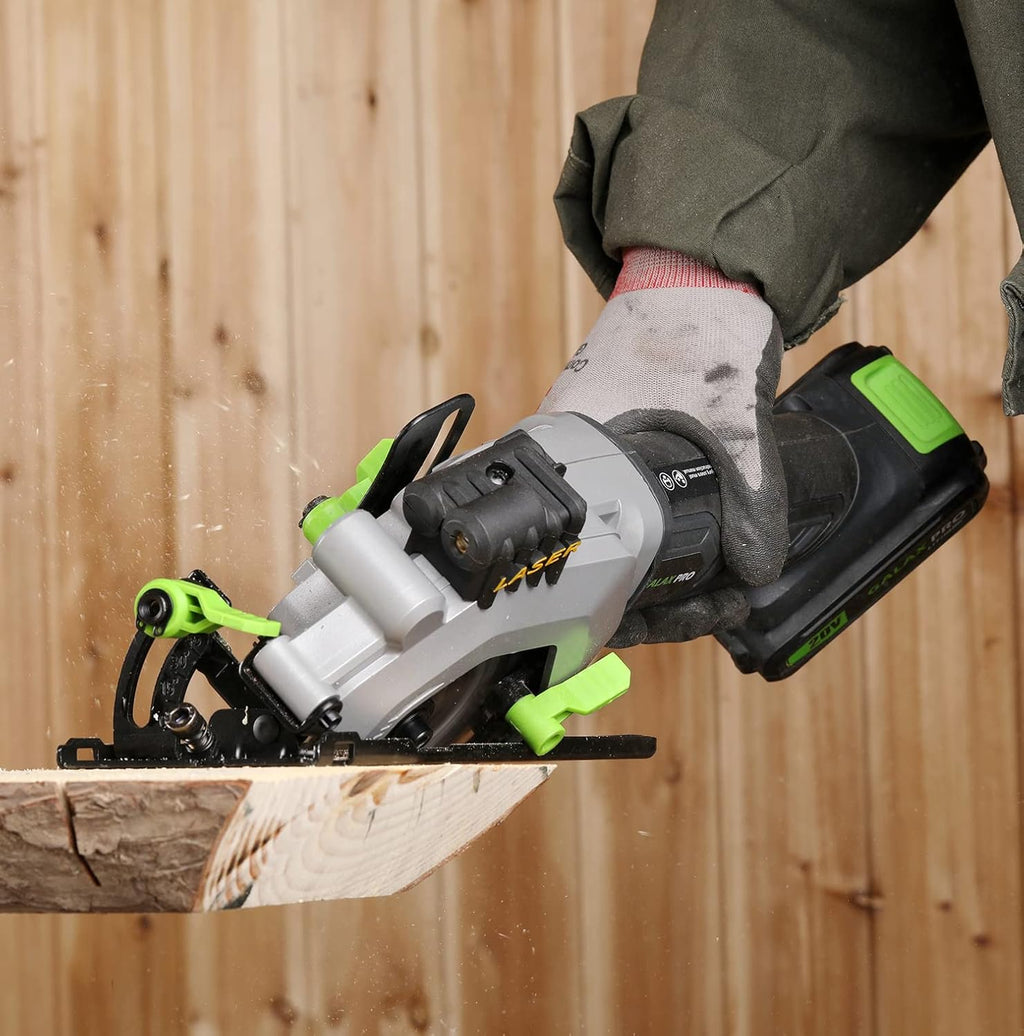 GALAX PRO Cordless Circular and Reciprocating Saw Combo Kit with 1pcs 4.0Ah Lithium Battery and One Charger, 7 Saw Blades and Tool Bag