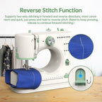 StitchMaster Pro:Ballet on twin needles.Sewing machine,sewing machine for beginners,Double needle and double thread,16 kinds of stitches.Sewing machine for Household,sewing machine for adults.white