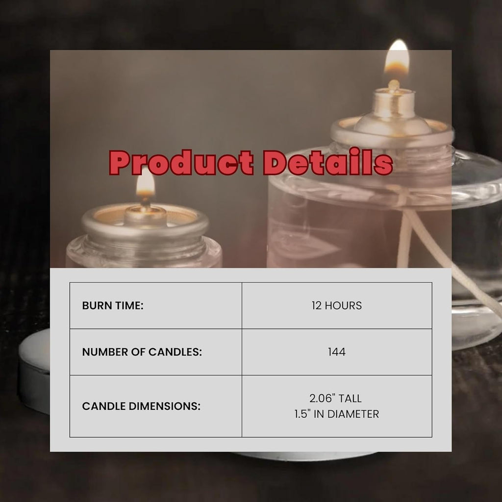 Hollowick - HD15 15 Hour Disposable Liquid Candle Not for Home Consumer Use,Clear & Disposable Liquid Candles, 12 Hour,