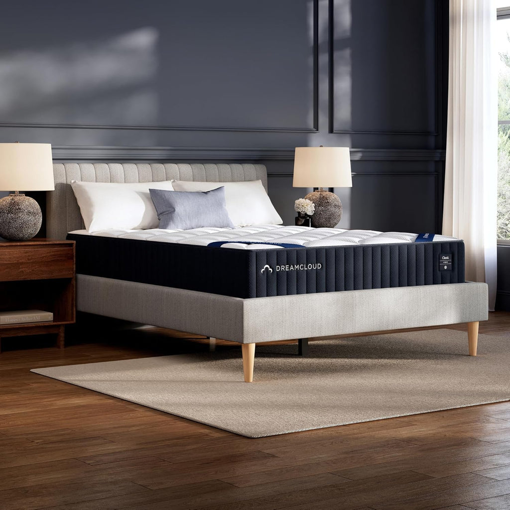DreamCloud Classic 12" Twin XL Mattress - Luxury Hybrid Gel Memory Foam - 365 Night Trial - Back Pain Relief - Fiberglass Free - Forever Warranty - Mattress in a Box - CertiPUR-US Certified
