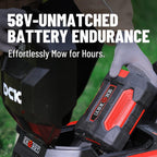 58V 21" Electric Lawn Mower Cordless Self-Propelled Lawn Mower  Brushless Motor  3-in-1 (Mowing/Collecting/Mulching)  7 Cut Heights  Foldable  LED Light  7.5Ah Battery & Charger(60Min runtime)
