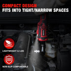 20V Cordless Ratchet Wrench 3/8" Set, 88 Ft-lbs(120N.m), 500 RPM, Electric Ratchet Wrench with 2PCS 2000mAh Batteries, Variable Speed, LED Light, 5 Sockets, 1/2" Adapter, 3" Extension Bar