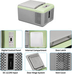 Alpicool C9PT Mini Portable Freezer, 12 Volt Car Refrigerator, 10 Quart Fast Cooling, with 12/24V DC and 100-240V AC for Outdoor, Camping, RV, Truck, Boat