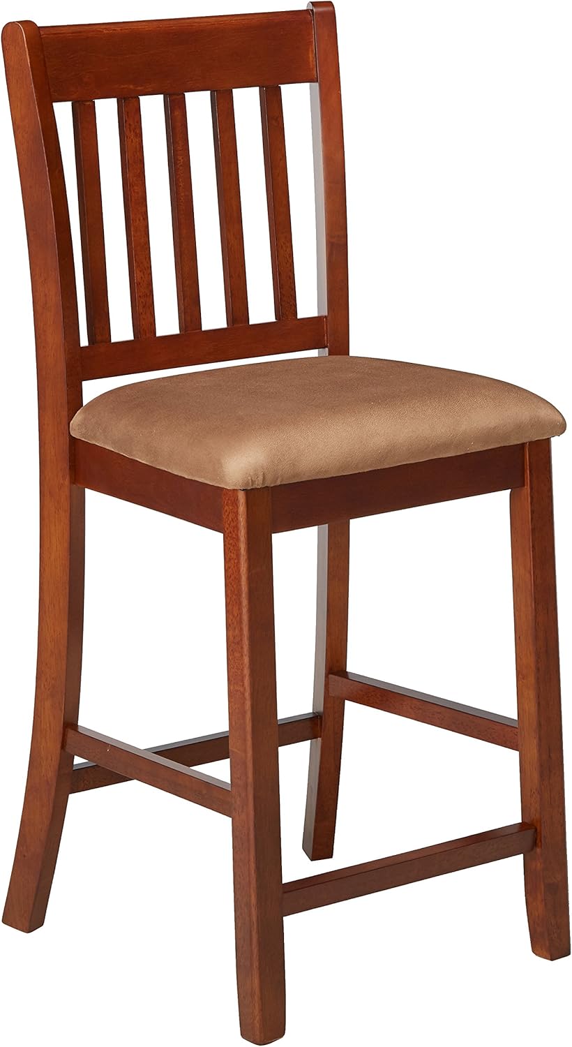 Coaster Fine Furniture 5-Piece Counter Height Dining Set Red Brown and Tan 150154