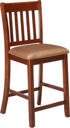 Coaster Fine Furniture 5-Piece Counter Height Dining Set Red Brown and Tan 150154