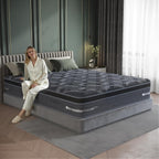 Queen Size Mattress 12 inch - 2026 Hybrid Firm Mattress in a Box Spring, Cooling Memory Foam, Pocket Springs, Medium Firmness for Pressure Relief, Motion Isolation, Edge Support, Side & Back Sleepers