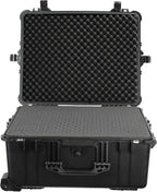 Eylar XL 23.75" Protective Roller Camera Hard Case for Cameras  Drones  Tools  and AV Equipment with IP67 Waterproof  Shock Resistant  and Customizable Foam Inserts (Black)