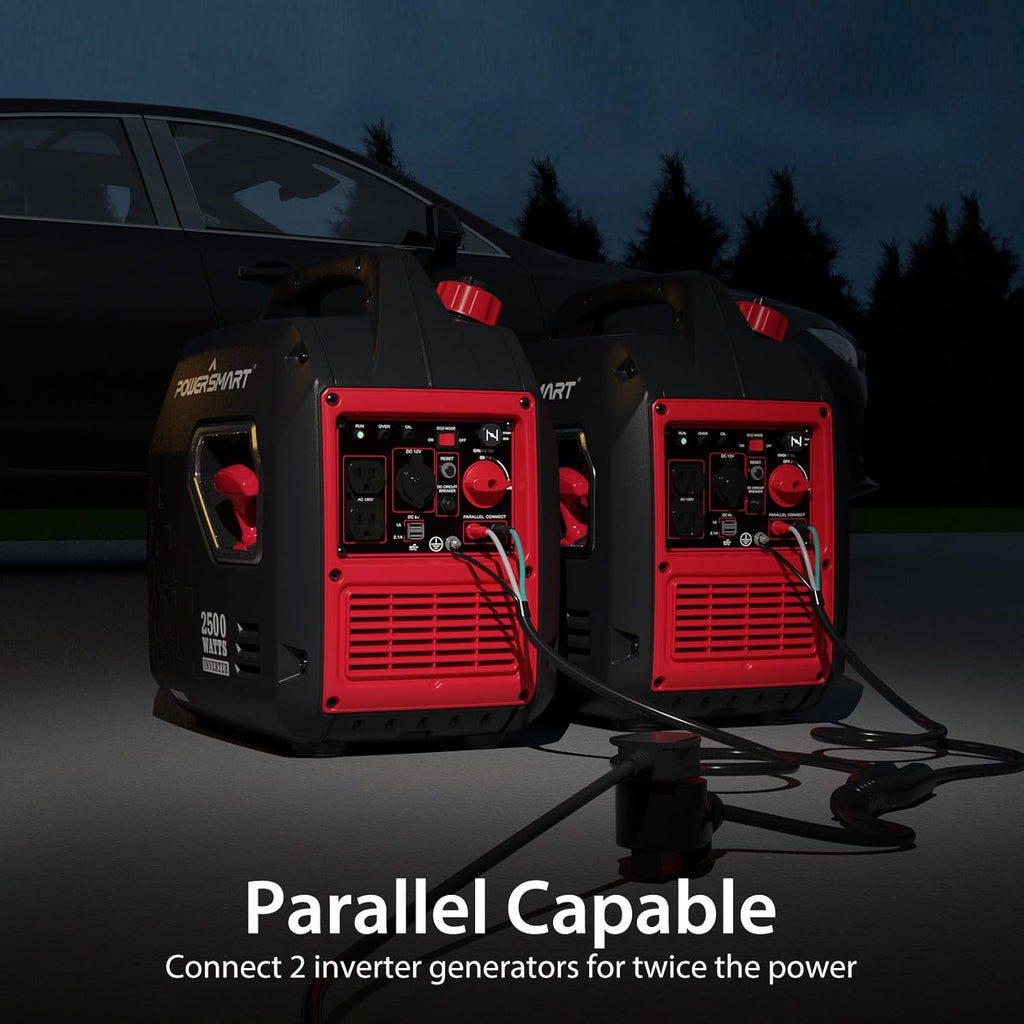PowerSmart 2500-Watt Portable Inverter Generator with Super Quiet for Camping