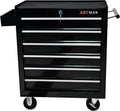 6-Drawer Rolling Tool Chest Cabinet, Large Capacity Metal Tool Box with Wheels and Keyed Locking, Roll Around Storage Organizer Tool Cart for Garage, Warehouse, Work Shop (Black03)