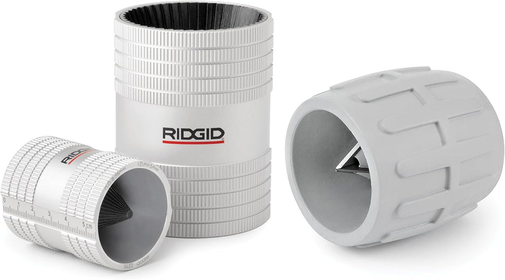 Ridgid 29993 227S Stainless Steel Pipe Reamer Tool, 1/2-inch to 2-inch Inner/Outer Reamer, Chrome, Small