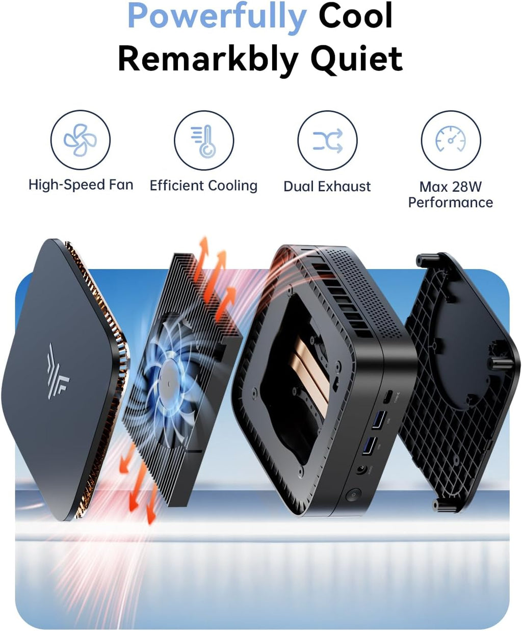KAMRUI Pinova P1 Mini PC Computer  AMD Ryzen 4300U Processor  16GB DDR4 RAM 256GB M.2 SSD  Mini Desktop Computer Support Triple 4K  USB-C  WiFi  Bluetooth  Ethernet  HTPC for Business  Education  Home