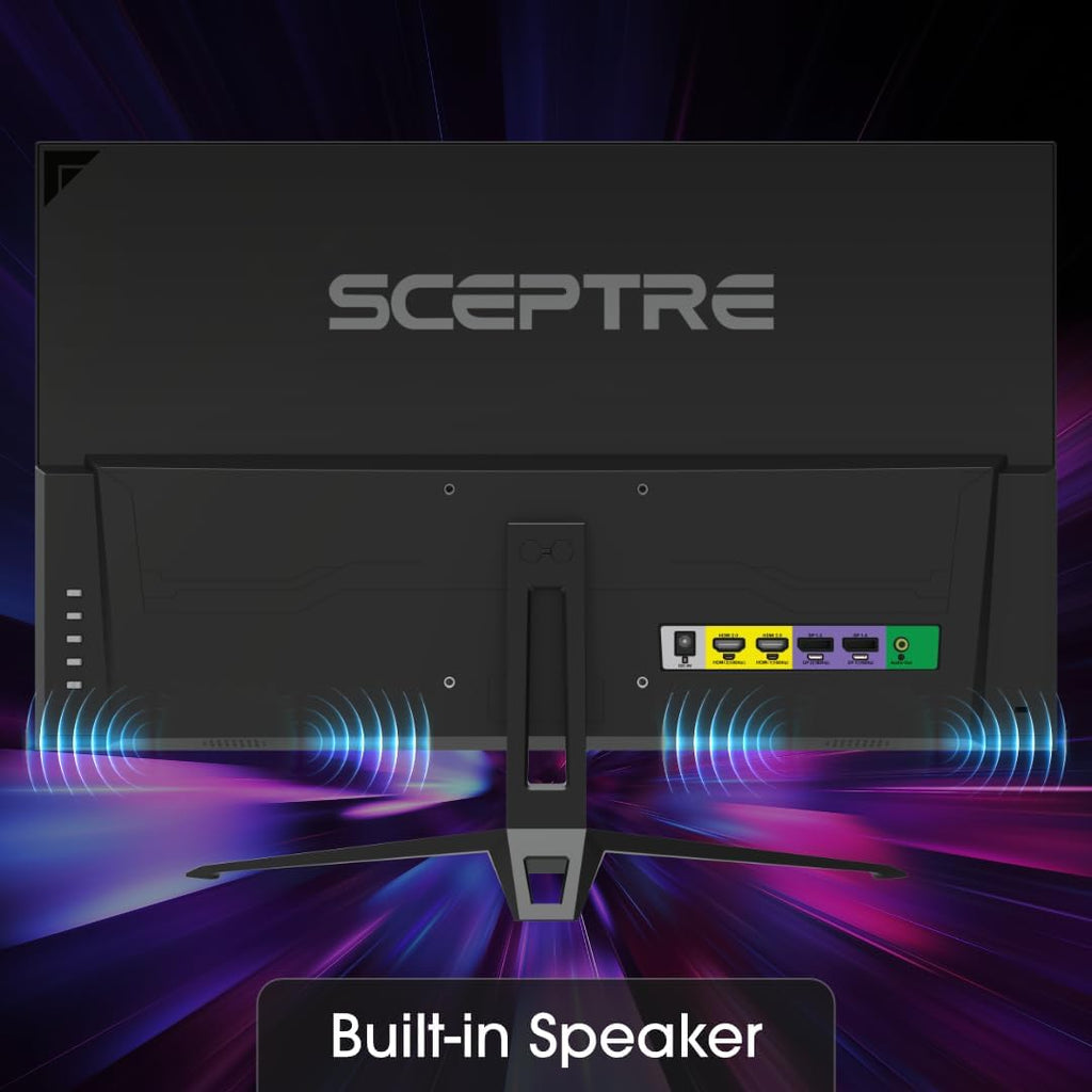 Sceptre New IPS 24-inch Gaming Monitor 180+Hz DP x2 HDMI x2 1ms 100% sRGB Build-in Speakers Machine Black 2026 (E248B-FPT168 Series)