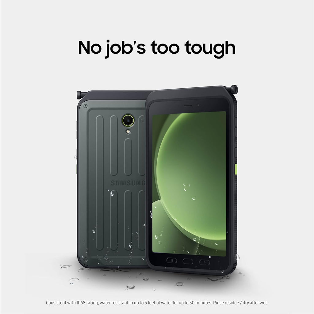 SAMSUNG Galaxy Tab Active5 Wi-Fi 8” 128GB Android Tablet for Industrial  Field Work  Advanced Security  Rugged Design  US Version  2024  SM-X300NZGAN20  Black Green