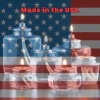 Hollowick Disposable Liquid Candles, 17 Hour, for Use in Glass Votive Tealight Lamp Holders, Restaurant Wedding Table Top Lights, Child Resistant Closures, 12 Pieces, Clear Fuel Oil HD17-12M