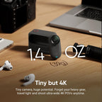 Insta360 GO 3S - 64 GB Black 4K Tiny Portable Vlogging Camera  Hands-Free POVs  Mount Anywhere  140 Min Battery Life  10m Waterproof  Pet POV