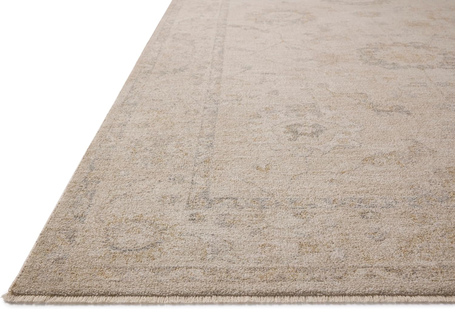 Loloi Chris Loves Julia Louisa Collection LOI-02 Oatmeal/Slate 7'-10" x 10', .38" Pile Height, Area Rug