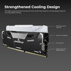 Timetec Pinnacle Konduit RGB 16GB KIT(2x8GB) DDR4 3200MHz PC4-25600 CL16-18-18-38 XMP2.0 Overclocking 1.35V Compatible for AMD and Intel Desktop Gaming PC Memory Module RAM - Black
